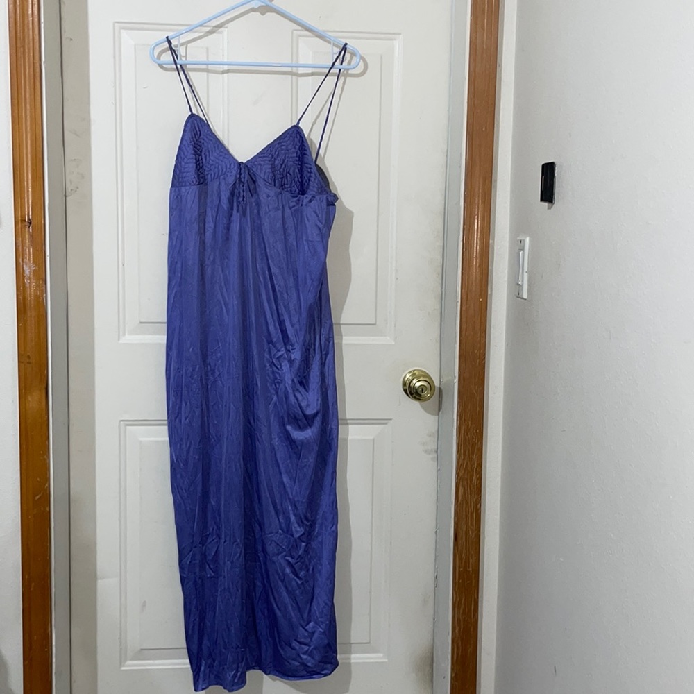 Periwinkle blue vintage camisole nightgown, M.